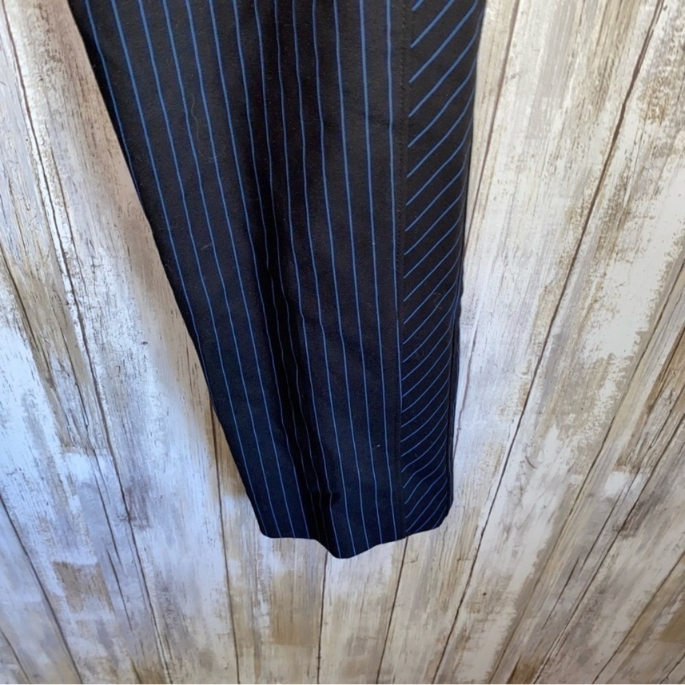 White House Black Market Blue & Black Pin Stripe Pants - Picture 2 of 5